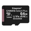 Карта Памяти micro SDXC 64Gb Kingston Canvas Select Plus UHS-I U1 A1 + ADP (100/10 Mb/s)